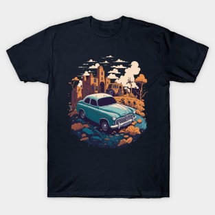 Vintage Car Illustration T-Shirt